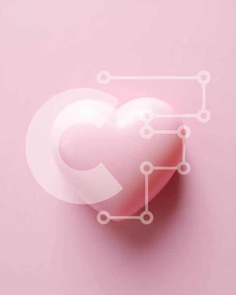 Intra Συλλεκτικό Ξύλινο Παζλ Plywood  4mm - Ροζ αντικείμενο σε σχήμα καρδιάς σε ροζ φόντο Σε Ξύλινο Κουτί - Διαστάσεις Puzzle: 10x10 cm – 25 κομμάτια