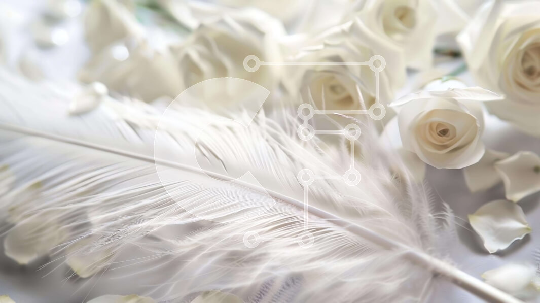 Intra Συλλεκτικό Ξύλινο Παζλ Plywood  4mm - Λευκό φτερό και τριαντάφυλλα στο τραπέζι Σε Ξύλινο Κουτί - Διαστάσεις: 10x10 cm – 25 κομμάτια