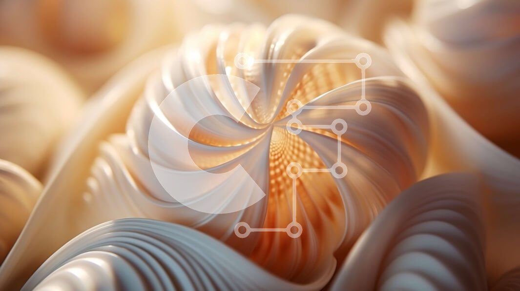 Intra Συλλεκτικό Ξύλινο Παζλ Plywood  4mm - Αφηρημένο σπειροειδές μοτίβο με καμπύλες γραμμές Σε Ξύλινο Κουτί - Διαστάσεις Puzzle: 10x10 cm – 25 κομμάτια