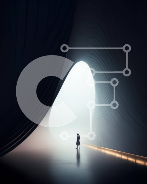 Intra Συλλεκτικό Ξύλινο Παζλ Plywood  4mm - Άτομο στο σκοτεινό τούνελ που κοιτάζει μακριά Σε Ξύλινο Κουτί - Διαστάσεις Puzzle: 10x10 cm – 25 κομμάτια