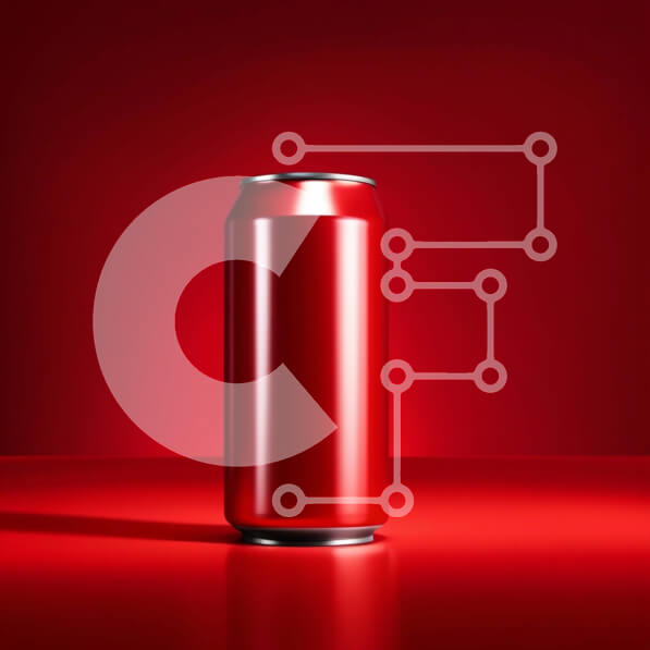 Intra Συλλεκτικό Ξύλινο Παζλ Plywood  4mm - Ζωντανή εικόνα ενός κόκκινου κουτιού αναψυκτικού σε μια έντονη κόκκινη επιφάνεια Σε Ξύλινο Κουτί - Διαστάσεις: 10x10 cm – 25 κομμάτια