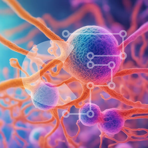 Intra Συλλεκτικό Ξύλινο Παζλ Plywood  4mm - Μικροσκοπική όψη συνδεδεμένων κυττάρων σε ιστό ή όργανο Σε Ξύλινο Κουτί - Διαστάσεις Puzzle: 10x10 cm – 25 κομμάτια