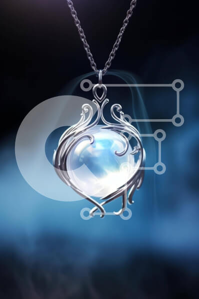 Intra Συλλεκτικό Ξύλινο Παζλ Plywood  4mm - Γυάλινο κρεμαστό κολιέ σε σχήμα σφαίρας Σε Ξύλινο Κουτί - Διαστάσεις Puzzle: 10x10 cm – 25 κομμάτια