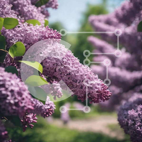 Intra Συλλεκτικό Ξύλινο Παζλ Plywood  4mm - Ζωντανά λουλούδια λιλά σε πλήρη άνθιση Σε Ξύλινο Κουτί - Διαστάσεις: 10x10 cm – 25 κομμάτια