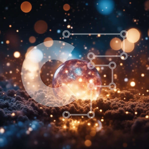 Intra Συλλεκτικό Ξύλινο Παζλ Plywood  4mm - Λαμπερή κρυστάλλινη μπάλα στα σύννεφα με πολύχρωμα φώτα Σε Ξύλινο Κουτί - Διαστάσεις Puzzle: 10x10 cm – 25 κομμάτια