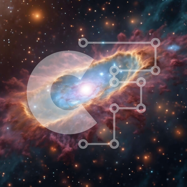 Intra Συλλεκτικό Ξύλινο Παζλ Plywood  4mm - Νεφέλωμα δακτυλίου σε έναν έναστρο ουρανό Σε Ξύλινο Κουτί - Διαστάσεις Puzzle: 10x10 cm – 25 κομμάτια