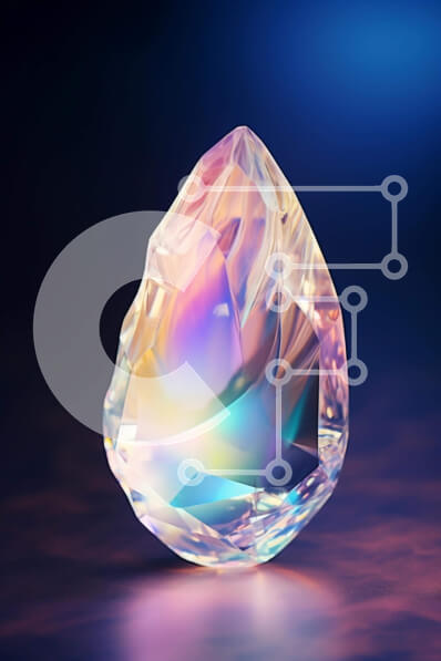 Intra Συλλεκτικό Ξύλινο Παζλ Plywood  4mm - Πολύχρωμο πλωτό κρύσταλλο σε σκούρο φόντο Σε Ξύλινο Κουτί - Διαστάσεις: 10x10 cm – 25 κομμάτια