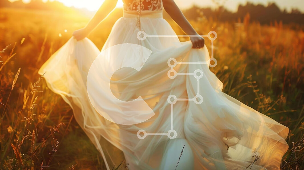 Intra Συλλεκτικό Ξύλινο Παζλ Plywood  4mm - Κομψή γυναίκα με λευκό φόρεμα στο ηλιοβασίλεμα Σε Ξύλινο Κουτί - Διαστάσεις Puzzle: 10x10 cm – 25 κομμάτια