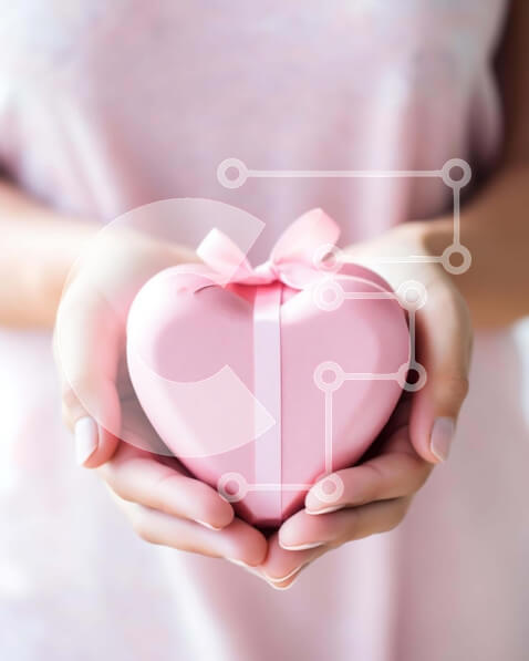 Intra Συλλεκτικό Ξύλινο Παζλ Plywood  4mm - Ρομαντικό δώρο του Αγίου Βαλεντίνου - Ροζ κουτί σε σχήμα καρδιάς με κόκκινες κορδέλες Σε Ξύλινο Κουτί - Διαστάσεις: 10x10 cm – 25 κομμάτια