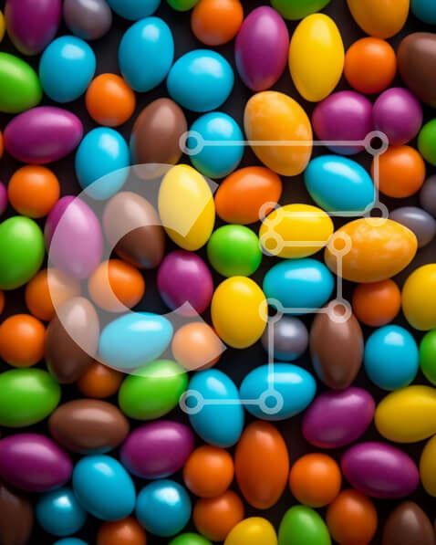 Σετ των 2 Intra Συλλεκτικό Ξύλινο Παζλ Plywood  4mm - Πολύχρωμα ζαχαρωτά σε διάφορα σχήματα και χρώματα Σε Ξύλινο Κουτί - Διαστάσεις: 10x10 cm – 25 κομμάτια