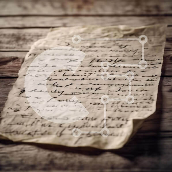 Intra Συλλεκτικό Ξύλινο Παζλ Plywood  4mm - Vintage χειρόγραφη επιστολή σε παλιό ξύλινο τραπέζι Σε Ξύλινο Κουτί - Διαστάσεις Puzzle: 10x10 cm – 25 κομμάτια