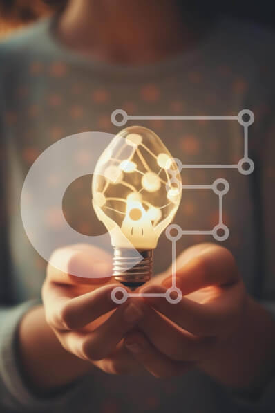 Intra Συλλεκτικό Ξύλινο Παζλ Plywood  4mm - Νεαρή γυναίκα που κρατά φωτισμένη λάμπα Σε Ξύλινο Κουτί - Διαστάσεις Puzzle: 10x10 cm – 25 κομμάτια