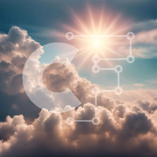 Intra Συλλεκτικό Ξύλινο Παζλ Plywood  4mm - Ήλιος που λάμπει μέσα από τα σύννεφα στον ουρανό Σε Ξύλινο Κουτί - Διαστάσεις Puzzle: 10x10 cm – 25 κομμάτια