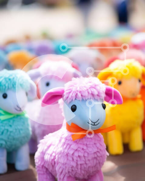 Intra Συλλεκτικό Ξύλινο Παζλ Plywood  4mm - Ομάδα πολύχρωμα γεμιστά ζώα Σε Ξύλινο Κουτί - Διαστάσεις: 10x10 cm – 25 κομμάτια