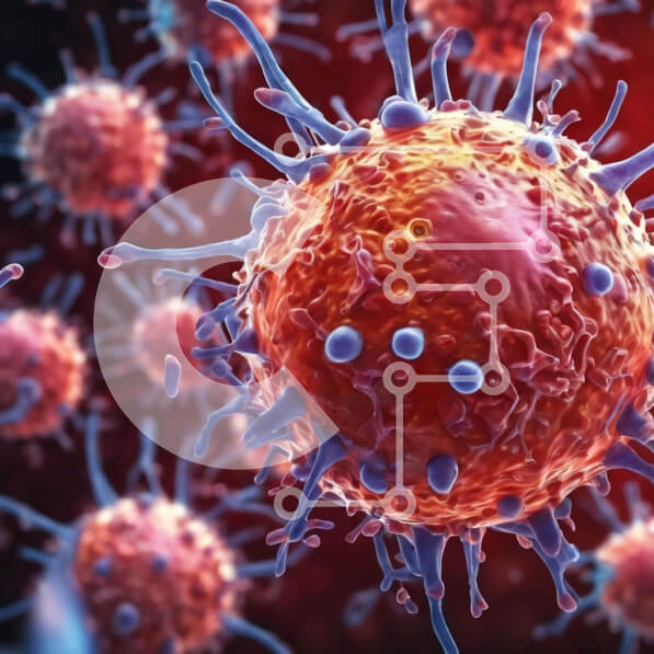 Intra Συλλεκτικό Ξύλινο Παζλ Plywood  4mm - Διαφορετικοί τύποι καρκινικών κυττάρων Σε Ξύλινο Κουτί - Διαστάσεις Puzzle: 10x10 cm – 25 κομμάτια