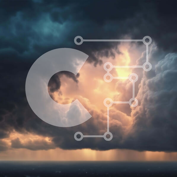 Intra Συλλεκτικό Ξύλινο Παζλ Plywood  4mm - Σκοτεινός Θυελλώδης Ουρανός με Αστραπές και Βροχή Σε Ξύλινο Κουτί - Διαστάσεις Puzzle: 10x10 cm – 25 κομμάτια