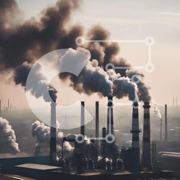 Intra Συλλεκτικό Ξύλινο Παζλ Plywood  4mm - Ρυπογόνος Βιομηχανική Εγκατάσταση με Εκπομπές Μαύρου Καπνού Σε Ξύλινο Κουτί - Διαστάσεις Puzzle: 10x10 cm – 25 κομμάτια