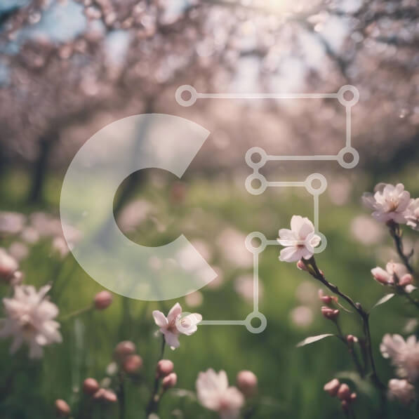 Intra Συλλεκτικό Ξύλινο Παζλ Plywood  4mm - Ανθισμένες κερασιές στο ανοιξιάτικο τοπίο Σε Ξύλινο Κουτί - Διαστάσεις: 10x10 cm – 25 κομμάτια