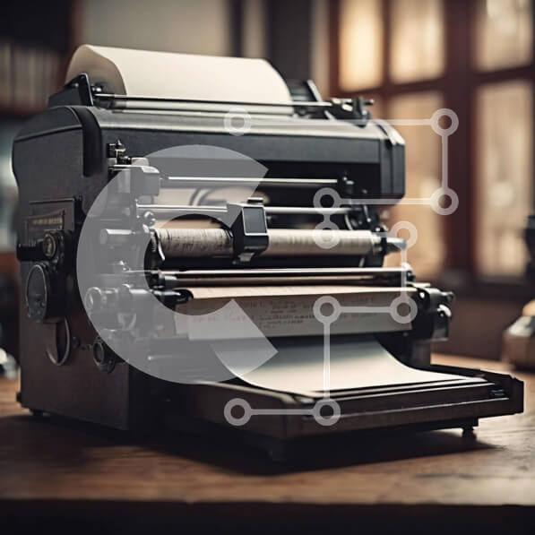 Intra Συλλεκτικό Ξύλινο Παζλ Plywood  4mm - Vintage γραφομηχανή σε ξύλινο τραπέζι Σε Ξύλινο Κουτί - Διαστάσεις Puzzle: 10x10 cm – 25 κομμάτια