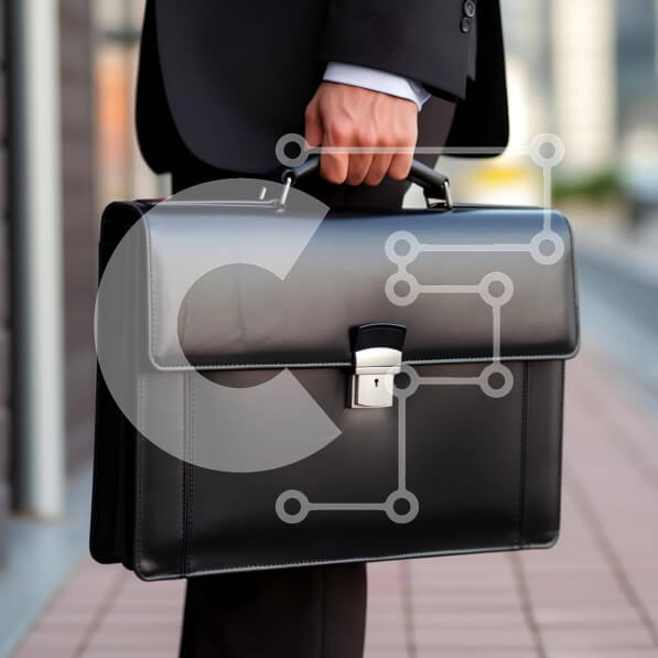 Intra Συλλεκτικό Ξύλινο Παζλ Plywood  4mm - Επιχειρηματίας που περπατά με τον χαρτοφύλακα Σε Ξύλινο Κουτί - Διαστάσεις Puzzle: 10x10 cm – 25 κομμάτια