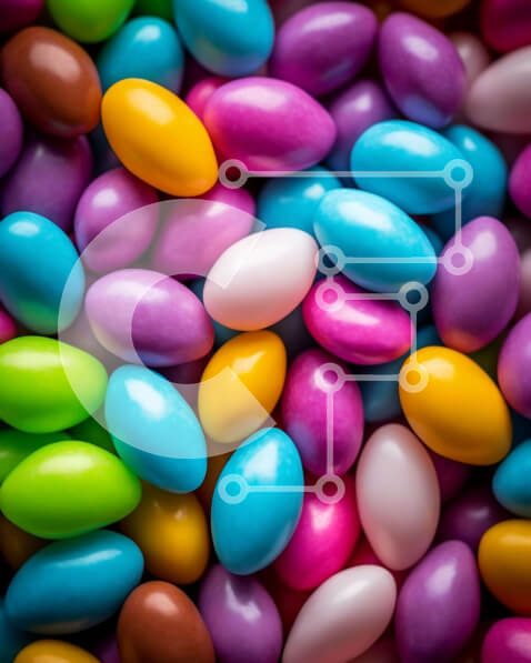 Σετ των 2 Intra Συλλεκτικό Ξύλινο Παζλ Plywood  4mm - Πολύχρωμα ζαχαρωτά για διακόσμηση επιδορπίων Σε Ξύλινο Κουτί - Διαστάσεις: 10x10 cm – 25 κομμάτια