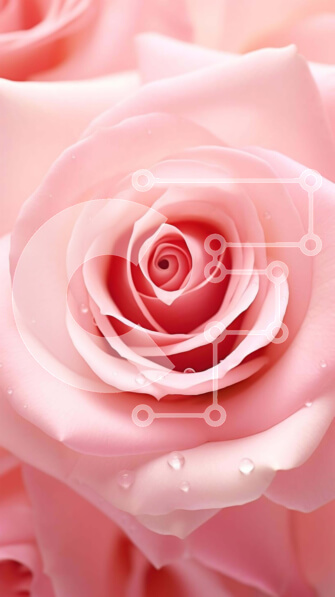 Σετ των 2 Intra Συλλεκτικό Ξύλινο Παζλ Plywood  4mm - Κοντινό πλάνο ροζ τριαντάφυλλα με σταγονίδια νερού Σε Ξύλινο Κουτί - Διαστάσεις: 10x10 cm – 25 κομμάτια