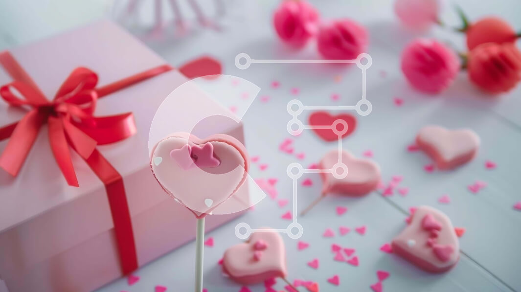 Intra Συλλεκτικό Ξύλινο Παζλ Plywood  4mm - Ρομαντικό κέικ σε σχήμα καρδιάς και τριαντάφυλλα Σε Ξύλινο Κουτί - Διαστάσεις: 10x10 cm – 25 κομμάτια