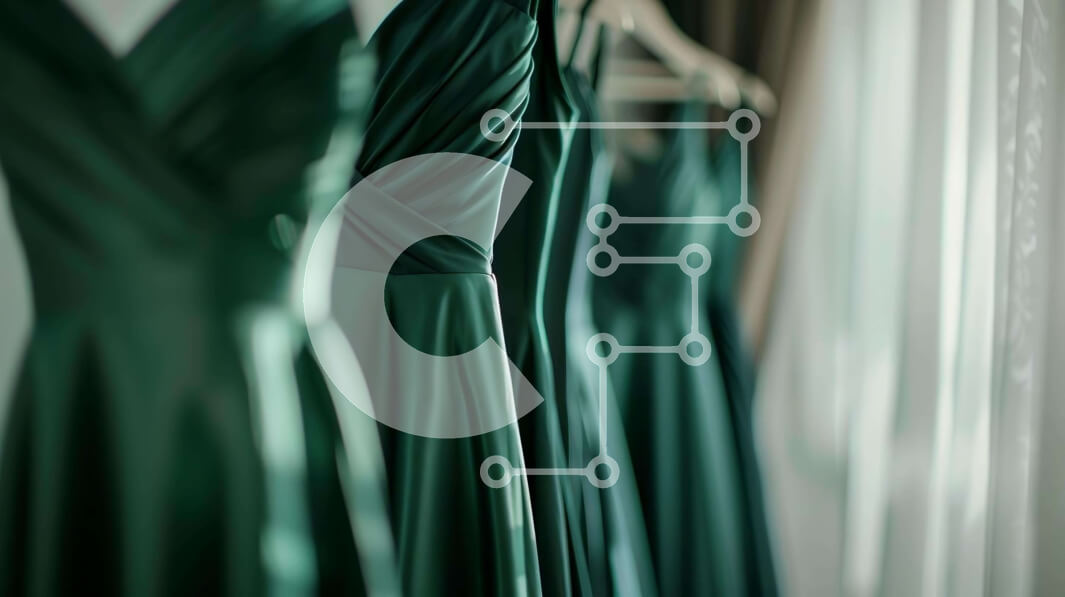 Intra Συλλεκτικό Ξύλινο Παζλ Plywood  4mm - Πράσινα φορέματα παράνυμφων σε γραμμή ρούχων Σε Ξύλινο Κουτί - Διαστάσεις Puzzle: 10x10 cm – 25 κομμάτια