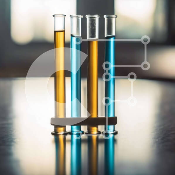 Intra Συλλεκτικό Ξύλινο Παζλ Plywood  4mm - Τρεις δοκιμαστικοί σωλήνες με μπλε, κίτρινα και πράσινα υγρά Σε Ξύλινο Κουτί - Διαστάσεις Puzzle: 10x10 cm – 25 κομμάτια