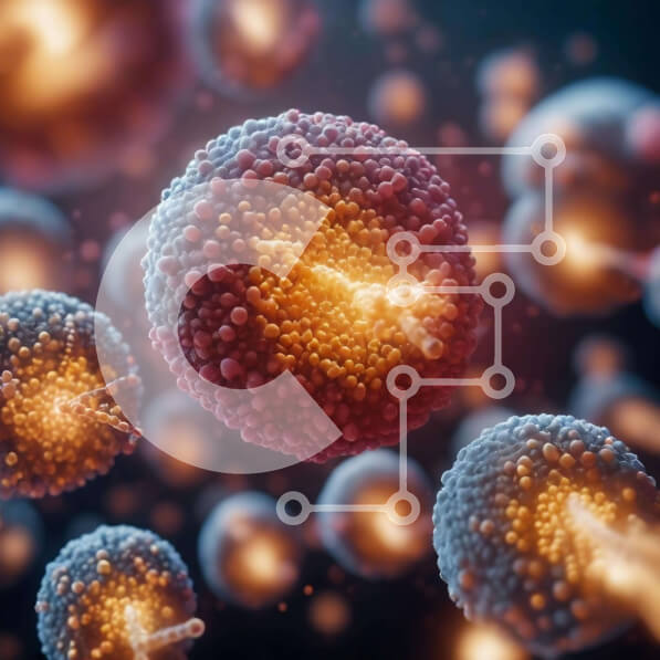 Intra Συλλεκτικό Ξύλινο Παζλ Plywood  4mm - Τρισδιάστατη απόδοση πολύχρωμων κυττάρων για ιατρική έρευνα Σε Ξύλινο Κουτί - Διαστάσεις Puzzle: 10x10 cm – 25 κομμάτια