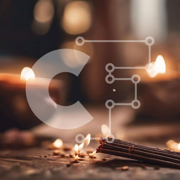 Intra Συλλεκτικό Ξύλινο Παζλ Plywood  4mm - Θυμιάματα και κεριά για πνευματική πρακτική Σε Ξύλινο Κουτί - Διαστάσεις Puzzle: 10x10 cm – 25 κομμάτια