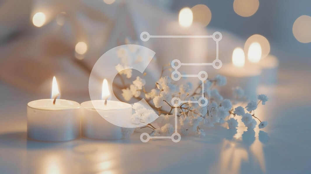 Intra Συλλεκτικό Ξύλινο Παζλ Plywood  4mm - Λευκά κεριά και λουλούδια επιτραπέζια ρύθμιση Σε Ξύλινο Κουτί - Διαστάσεις: 10x10 cm – 25 κομμάτια