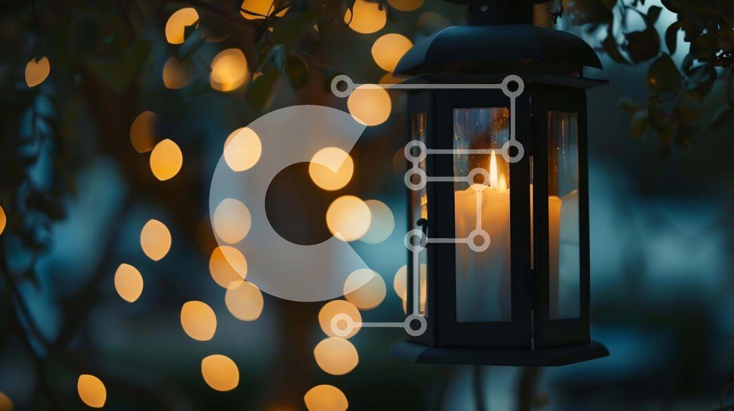 Intra Συλλεκτικό Ξύλινο Παζλ Plywood  4mm - Λαμπερό φανάρι που κρέμεται από ένα δέντρο Σε Ξύλινο Κουτί - Διαστάσεις: 10x10 cm – 25 κομμάτια