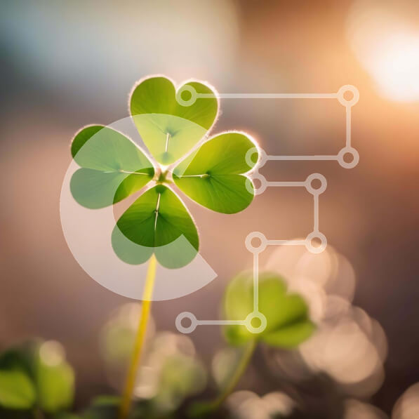 Intra Συλλεκτικό Ξύλινο Παζλ Plywood  4mm - Τετράφυλλο τριφύλλι που συμβολίζει την τύχη και την καλή τύχη Σε Ξύλινο Κουτί - Διαστάσεις: 10x10 cm – 25 κομμάτια