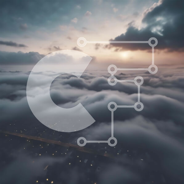 Intra Συλλεκτικό Ξύλινο Παζλ Plywood  4mm - Αεροφωτογραφία της πόλης κάτω από τα σύννεφα Σε Ξύλινο Κουτί - Διαστάσεις Puzzle: 10x10 cm – 25 κομμάτια