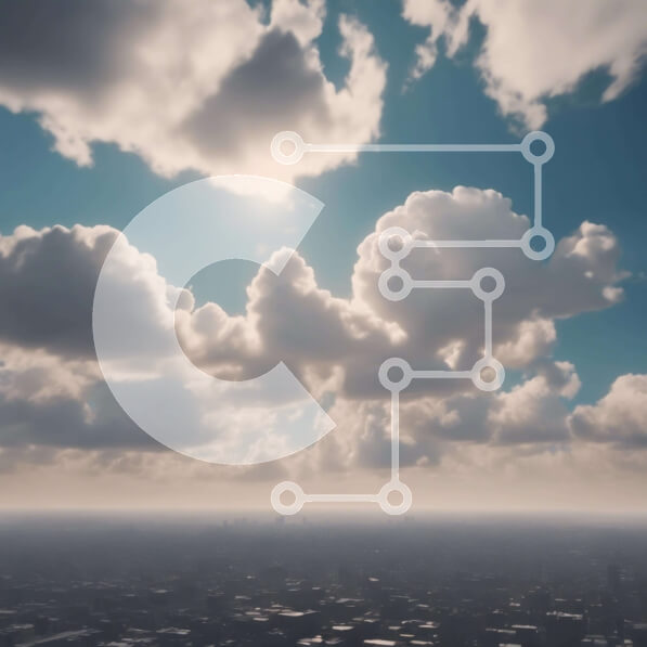 Intra Συλλεκτικό Ξύλινο Παζλ Plywood  4mm - Συννεφιασμένος ουρανός πάνω από την αστική περιοχή Σε Ξύλινο Κουτί - Διαστάσεις: 10x10 cm – 25 κομμάτια