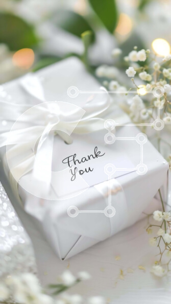 Intra Συλλεκτικό Ξύλινο Παζλ Plywood  4mm - Ευχαριστώ δώρο με λευκά λουλούδια και κάρτες Σε Ξύλινο Κουτί - Διαστάσεις: 10x10 cm – 25 κομμάτια