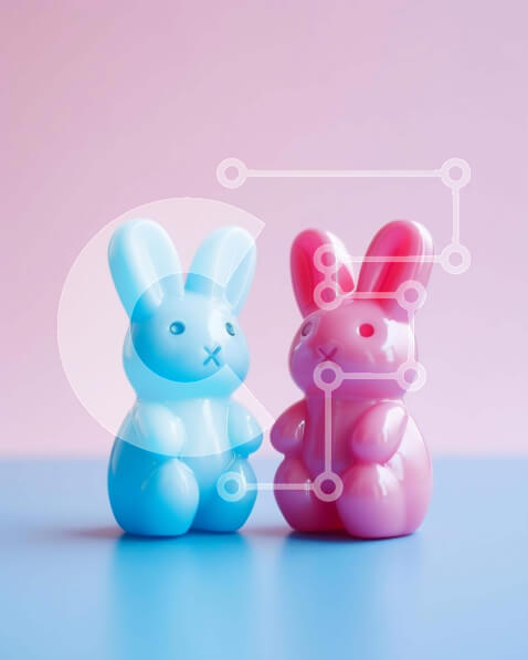 Intra Συλλεκτικό Ξύλινο Παζλ Plywood  4mm - Δονητές αλατιού και πιπεριού λαγουδάκι σε ροζ φόντο Σε Ξύλινο Κουτί - Διαστάσεις: 10x10 cm – 25 κομμάτια