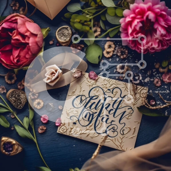 Intra Συλλεκτικό Ξύλινο Παζλ Plywood  4mm - Υπέροχο προσκλητήριο γάμου με εντυπωσιακό floral σχέδιο Σε Ξύλινο Κουτί - Διαστάσεις Puzzle: 10x10 cm – 25 κομμάτια