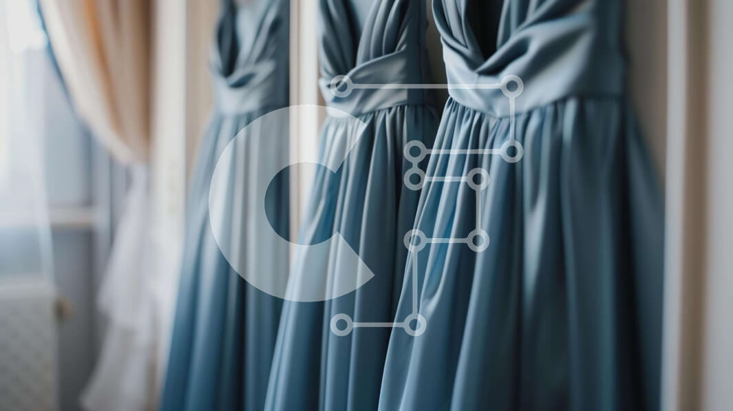 Σετ των 2 Intra Συλλεκτικό Ξύλινο Παζλ Plywood  4mm - Μπλε φορέματα παράνυμφων που κρέμονται στον τοίχο Σε Ξύλινο Κουτί - Διαστάσεις: 10x10 cm – 25 κομμάτια