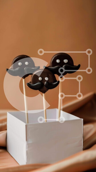 Intra Συλλεκτικό Ξύλινο Παζλ Plywood  4mm - Διασκεδαστικά και παιχνιδιάρικα μουστάκια σοκολάτας Σε Ξύλινο Κουτί - Διαστάσεις: 10x10 cm – 25 κομμάτια