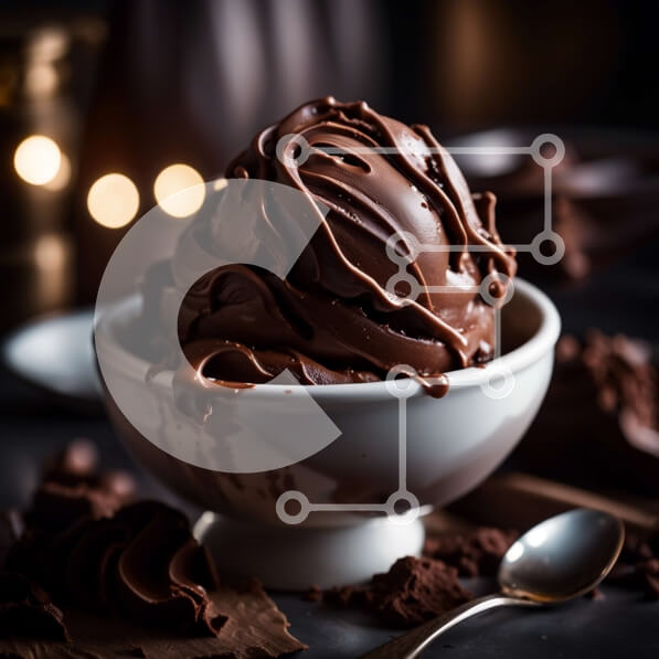 Σετ των 2 Intra Συλλεκτικό Ξύλινο Παζλ Plywood  4mm - Αφεθείτε σε ένα μπολ με Πλούσιο Παγωτό Σοκολάτα με Decadent Sauce Σε Ξύλινο Κουτί - Διαστάσεις: 10x10 cm – 25 κομμάτια