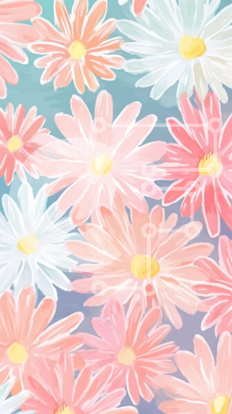 Σετ των 2 Intra Συλλεκτικό Ξύλινο Παζλ Plywood  4mm - Άνευ ραφής σχέδιο λουλουδιών μαργαρίτας για διακόσμηση σπιτιού Σε Ξύλινο Κουτί - Διαστάσεις: 10x10 cm – 25 κομμάτια