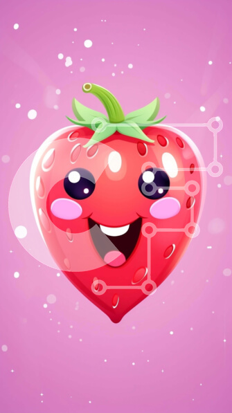 Intra Συλλεκτικό Ξύλινο Παζλ Plywood  4mm - Χαμογελαστός χαρακτήρας φράουλα κινουμένων σχεδίων για την προώθηση της επωνυμίας Σε Ξύλινο Κουτί - Διαστάσεις Puzzle: 10x10 cm – 25 κομμάτια