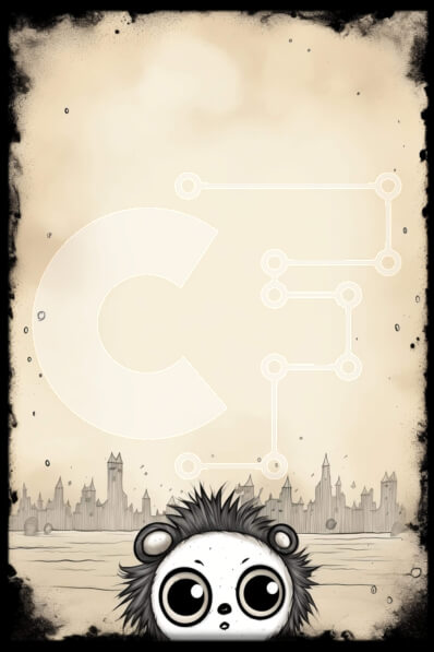 Σετ των 2 Intra Συλλεκτικό Ξύλινο Παζλ Plywood  4mm - Σκαντζόχοιρος κινουμένων σχεδίων με φόντο στον ορίζοντα της πόλης Σε Ξύλινο Κουτί - Διαστάσεις: 10x10 cm – 25 κομμάτια