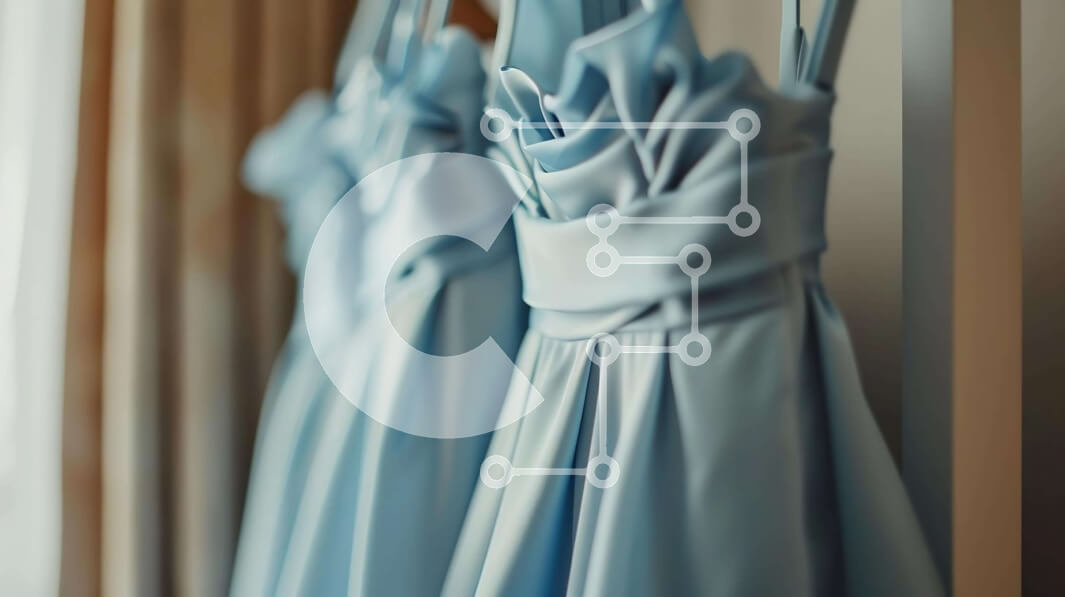 Intra Συλλεκτικό Ξύλινο Παζλ Plywood  4mm - Τρία μπλε φορέματα παράνυμφων που κρέμονται στο κιγκλίδωμα Σε Ξύλινο Κουτί - Διαστάσεις Puzzle: 10x10 cm – 25 κομμάτια