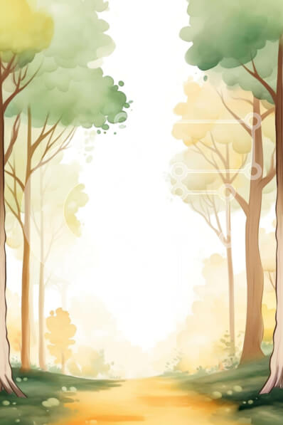 Σετ των 2 Intra Συλλεκτικό Ξύλινο Παζλ Plywood  4mm - Ειδυλλιακή σκηνή του δάσους με ακουαρέλα Σε Ξύλινο Κουτί - Διαστάσεις: 10x10 cm – 25 κομμάτια