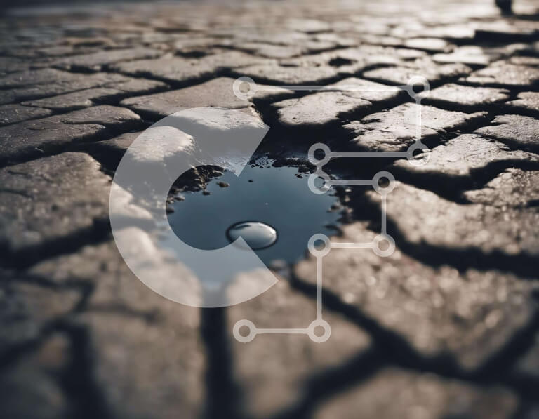 Intra Συλλεκτικό Ξύλινο Παζλ Plywood  4mm - Σπασμένη λακκούβα στο δρόμο με το πουλί να πετά από πάνω Σε Ξύλινο Κουτί - Διαστάσεις: 10x10 cm – 25 κομμάτια