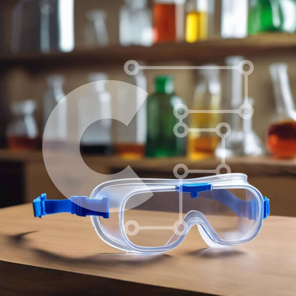 Intra Συλλεκτικό Ξύλινο Παζλ Plywood  4mm - Γυαλιά ασφαλείας και εργαστηριακός εξοπλισμός για πειράματα Σε Ξύλινο Κουτί - Διαστάσεις Puzzle: 10x10 cm – 25 κομμάτια