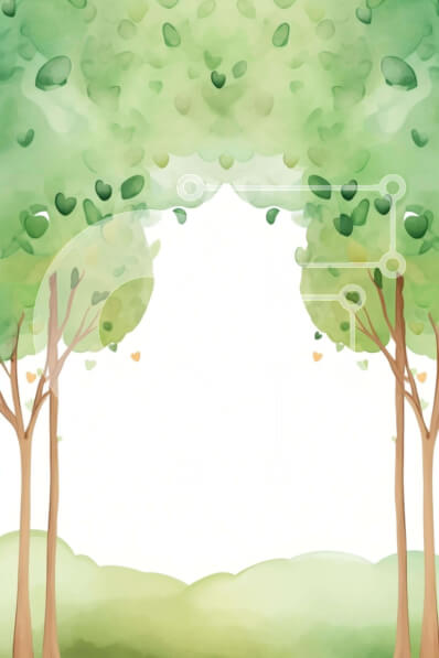 Σετ των 2 Intra Συλλεκτικό Ξύλινο Παζλ Plywood  4mm - Ακουαρέλα ζωγραφική δασικών δέντρων με αψίδα Σε Ξύλινο Κουτί - Διαστάσεις: 10x10 cm – 25 κομμάτια